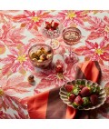 Bonnie and Neil | Tablecloth | Poinsettia Red | Round